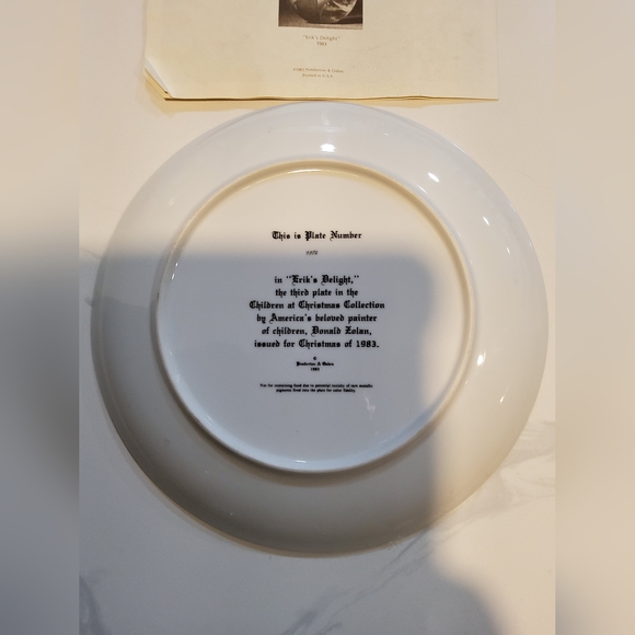 Erick's Delight Donald Zolan Wonders Of Youth Collectors Plate Pemberton & Oakes - Picture 5 of 8